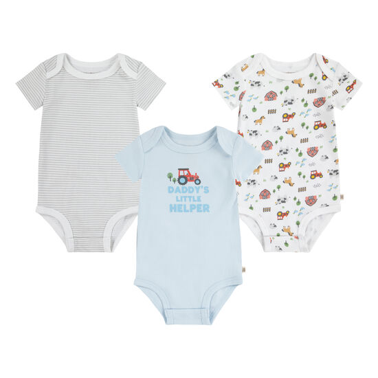 Pack de 3 Bodies Niño Azul Balada 6m